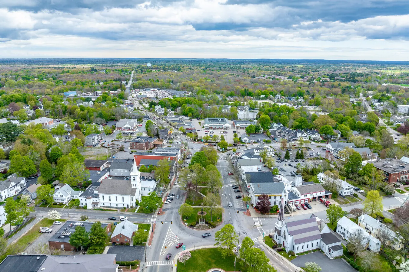 aerial view of bridgewater town
