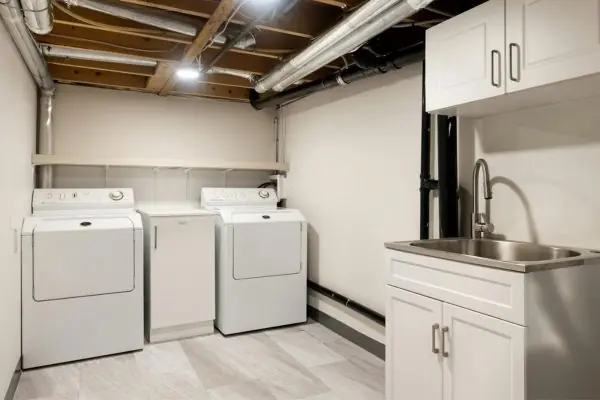 basement laundry room remodel idea canton massachusetts