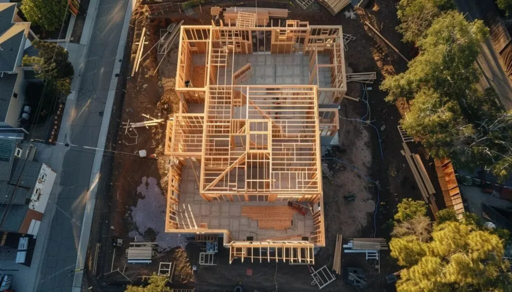 a group of construction workers renovating a building