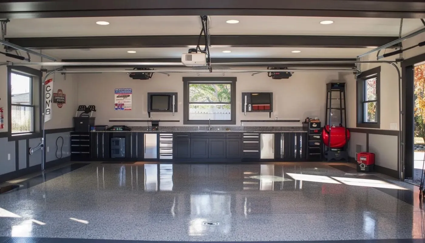 garage remodel with new cabinetry