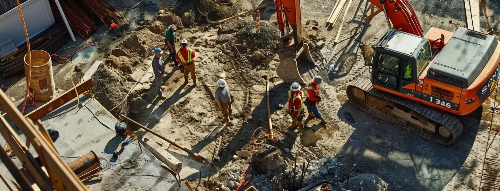 a group of construction workers working together on a building site in scituate, ma