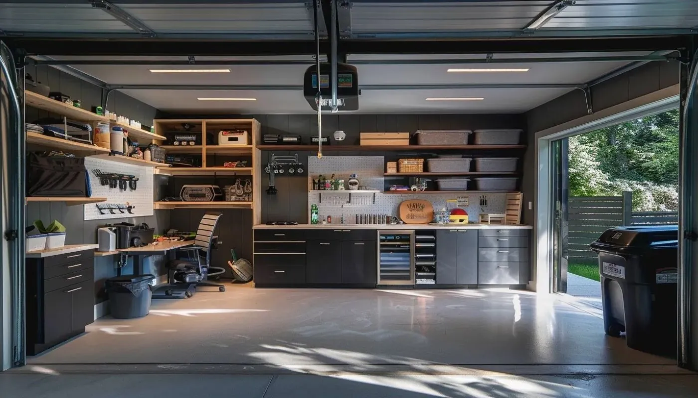 skilled team transforming a garage into a beautiful and functional space